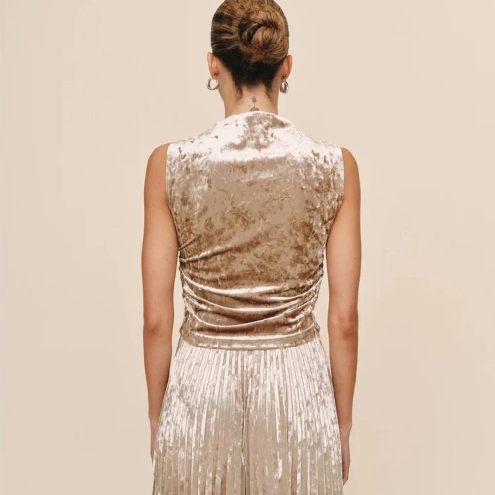Bella Dahl Velvet Midi Set in Gold NWT - Picture 5 of 10